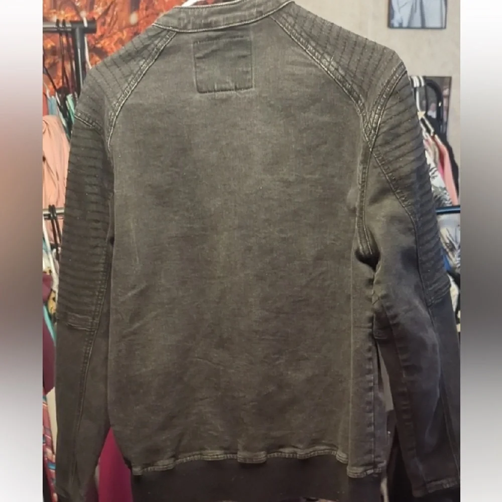 True Religion Moto-Style Full Zip Jacket • Gray • Men’s M  ‼️ See last Photo